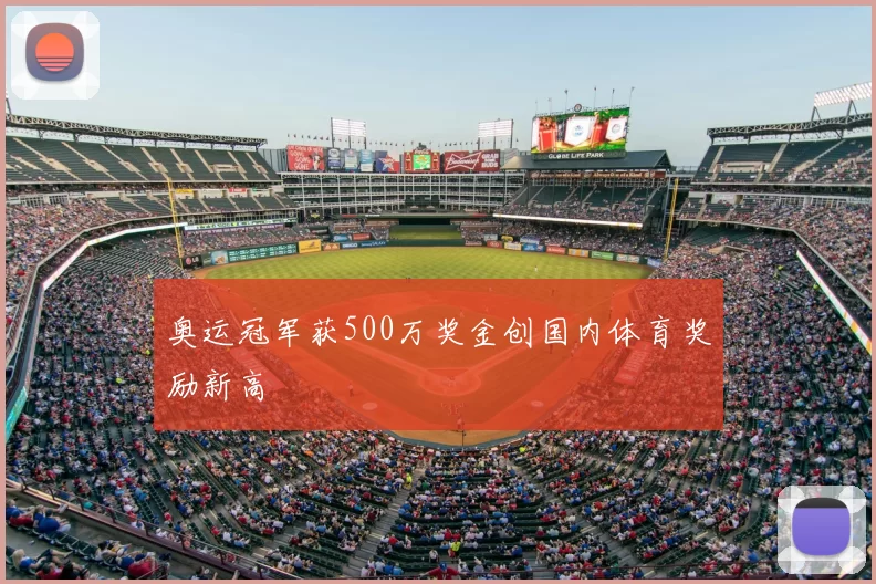 奥运冠军获500万奖金创国内体育奖励新高