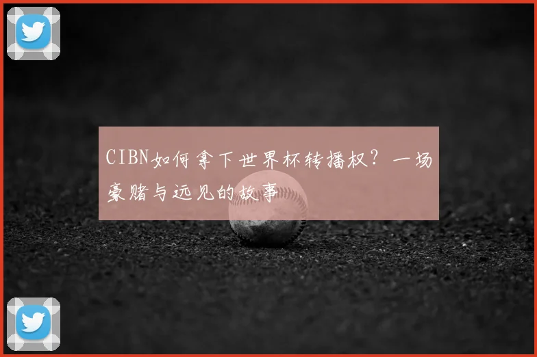 CIBN如何拿下世界杯转播权？一场豪赌与远见的故事